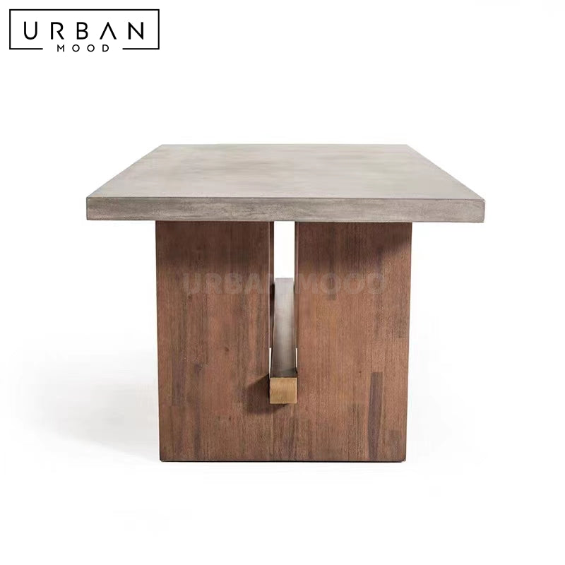 BLAZE Industrial Solid Wood Dining Table & Bench