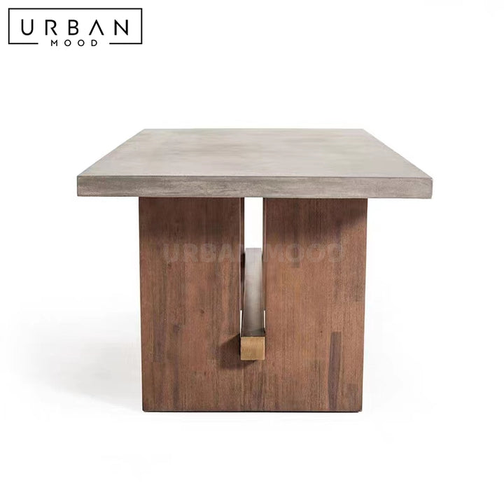 BLAZE Industrial Solid Wood Dining Table & Bench