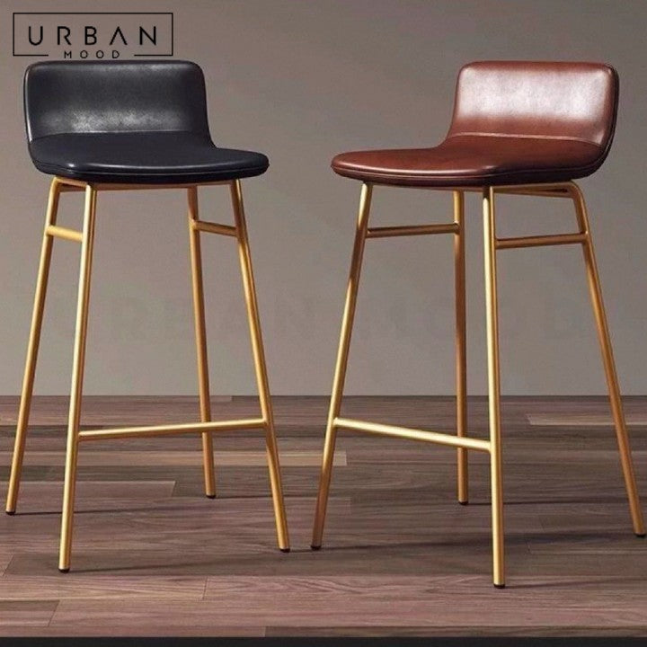 BOURKE Modern Leather Bar Stool