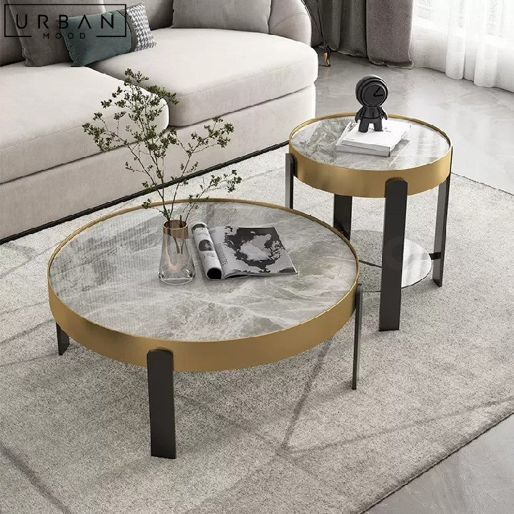 BRAUN Modern Sintered Stone Round Coffee Table – Urban Mood