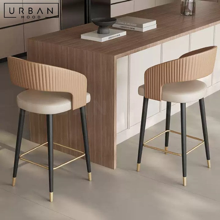 BRIET Modern Leather Bar Stool