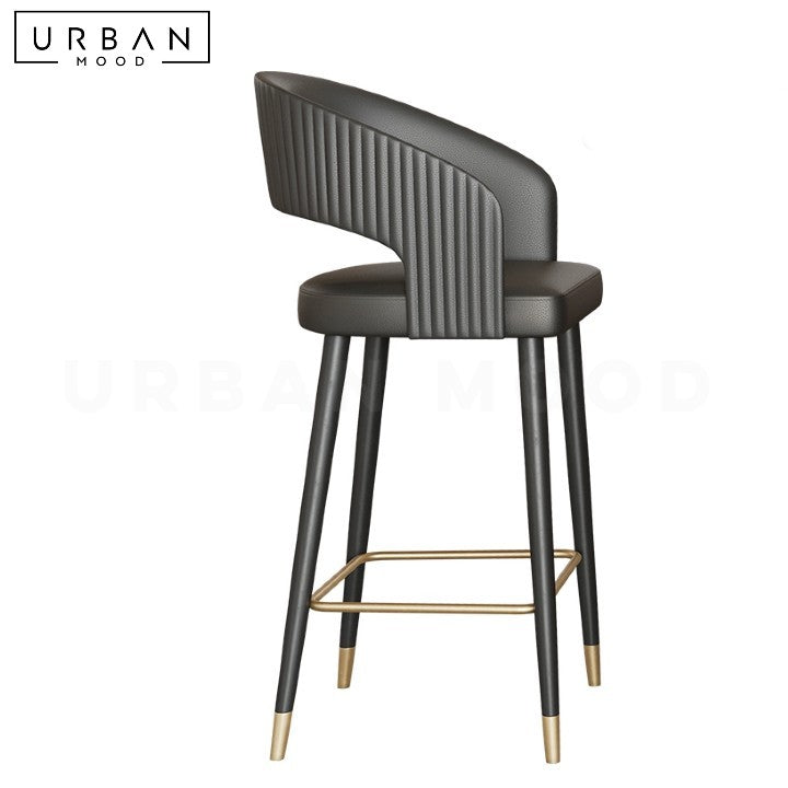BRIET Modern Leather Bar Stool