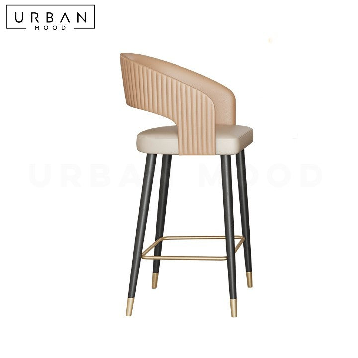 BRIET Modern Leather Bar Stool