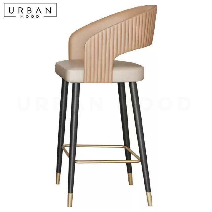 BRIET Modern Leather Bar Stool
