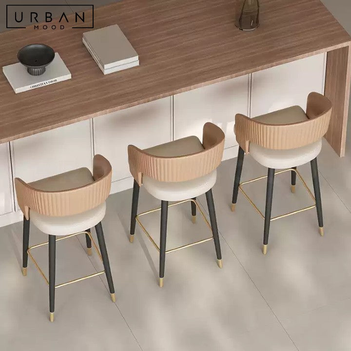 BRIET Modern Leather Bar Stool