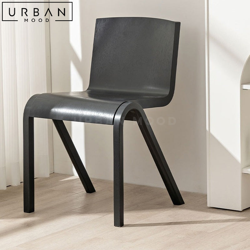 CADEN Japandi Solid Wood Dining Chair