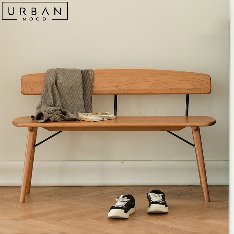 CAMILLA Modern Solid Wood Bench