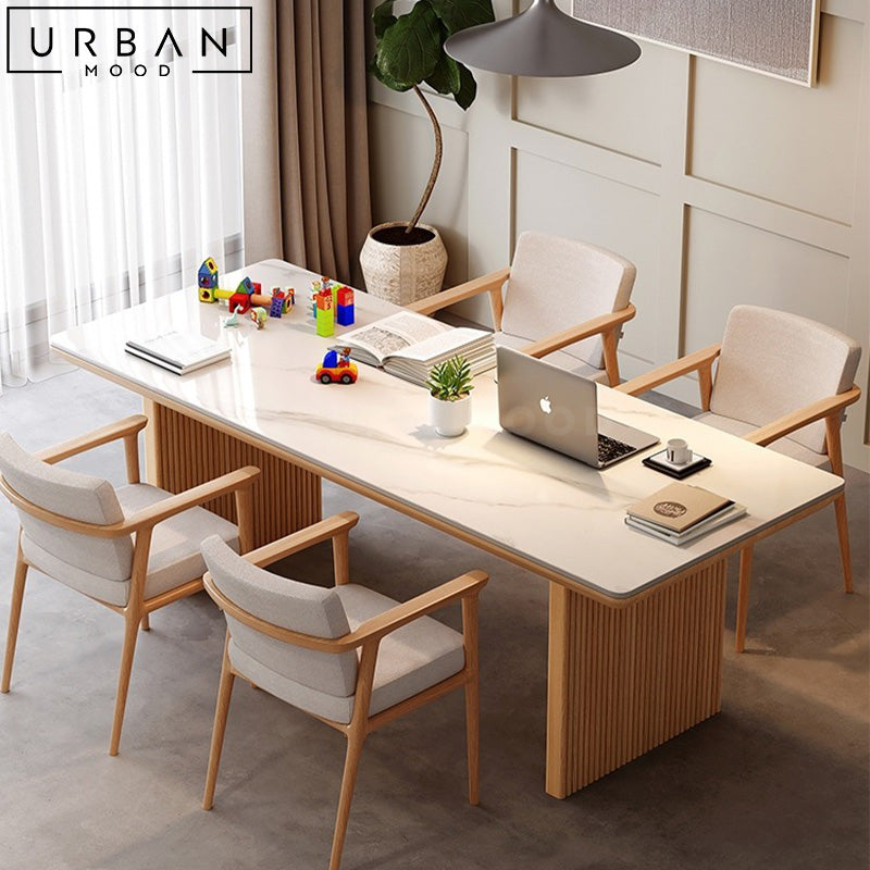 CARIN Japandi Sintered Stone Dining Table