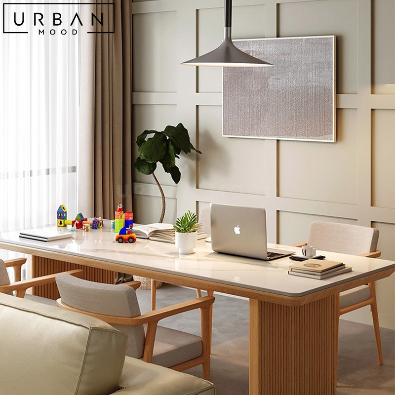 CARIN Japandi Sintered Stone Dining Table