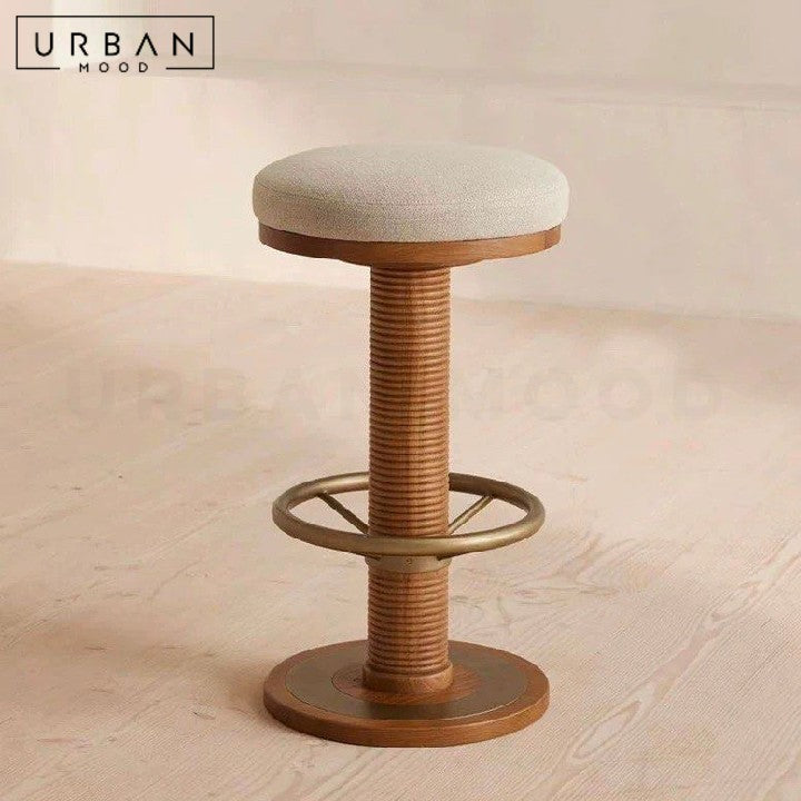 CASCO Vintage Solid Wood Bar Stool