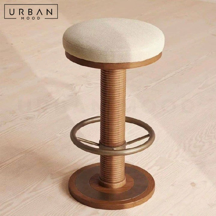 CASCO Vintage Solid Wood Bar Stool