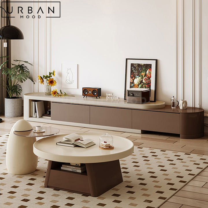 CATERI Japandi TV Console & Coffee Table