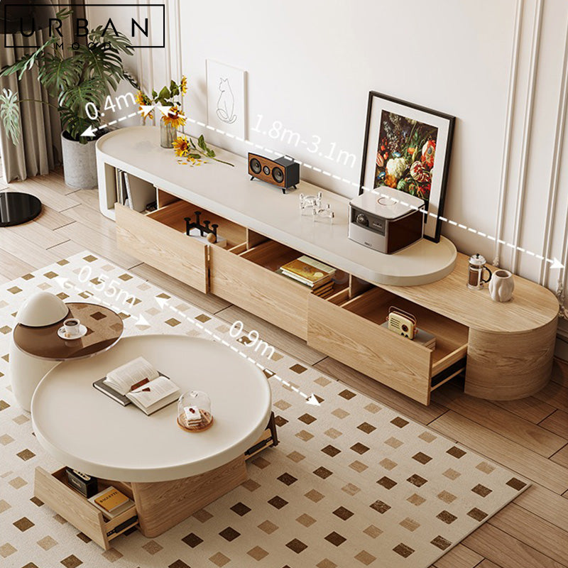 CATERI Japandi TV Console & Coffee Table