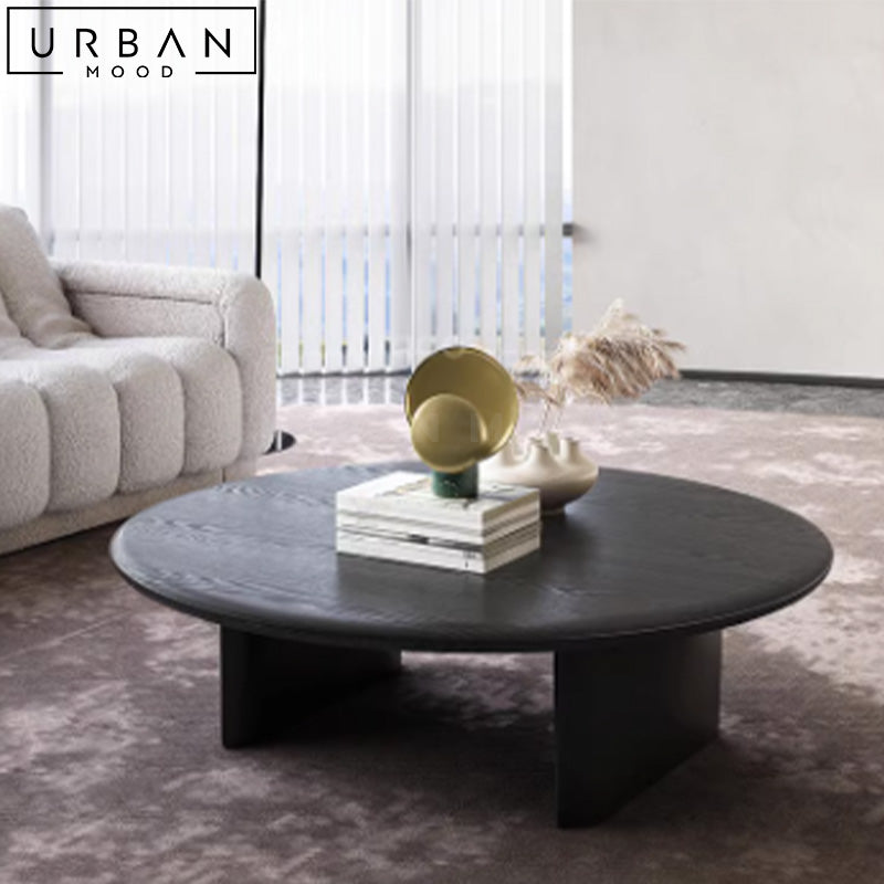 CREARY Japandi Solid Wood Coffee Table