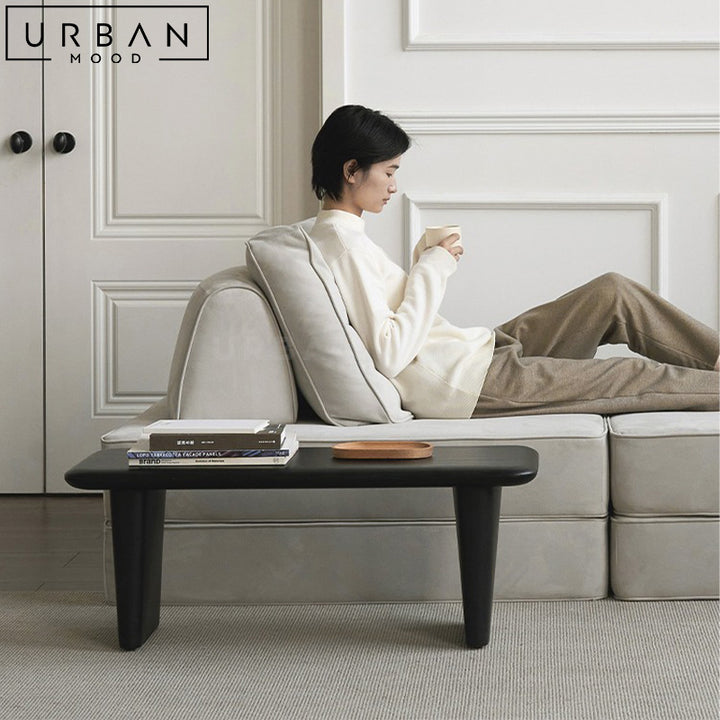 CREARY Japandi Solid Wood Coffee Table