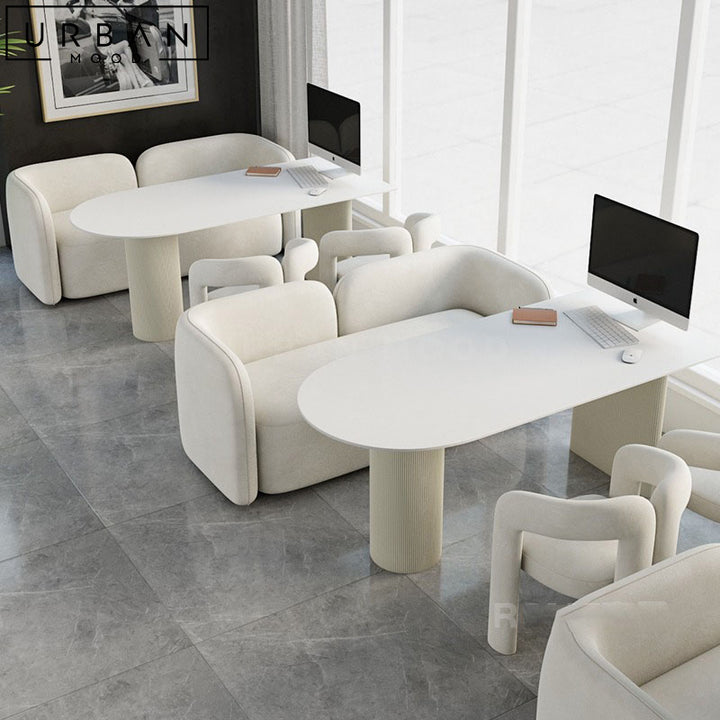 CRISTIN Modern Sintered Stone Dining Table & Bench