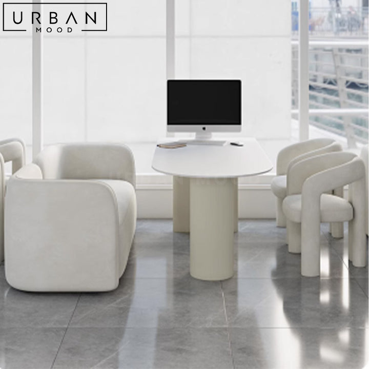 CRISTIN Modern Sintered Stone Dining Table & Bench