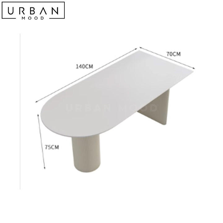 CRISTIN Modern Sintered Stone Dining Table & Bench