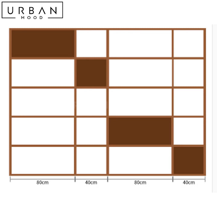 THIA Modern Solid Wood Display Shelf