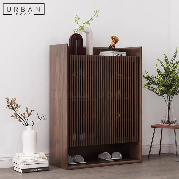 CONEY Rustic Solid Wood Shoe Cabinet