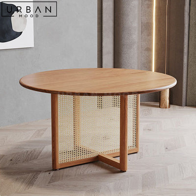 DAPNE Japandi Solid Wood Dining Table