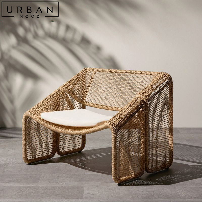 DENNIS Rustic Rattan Leisure Chair