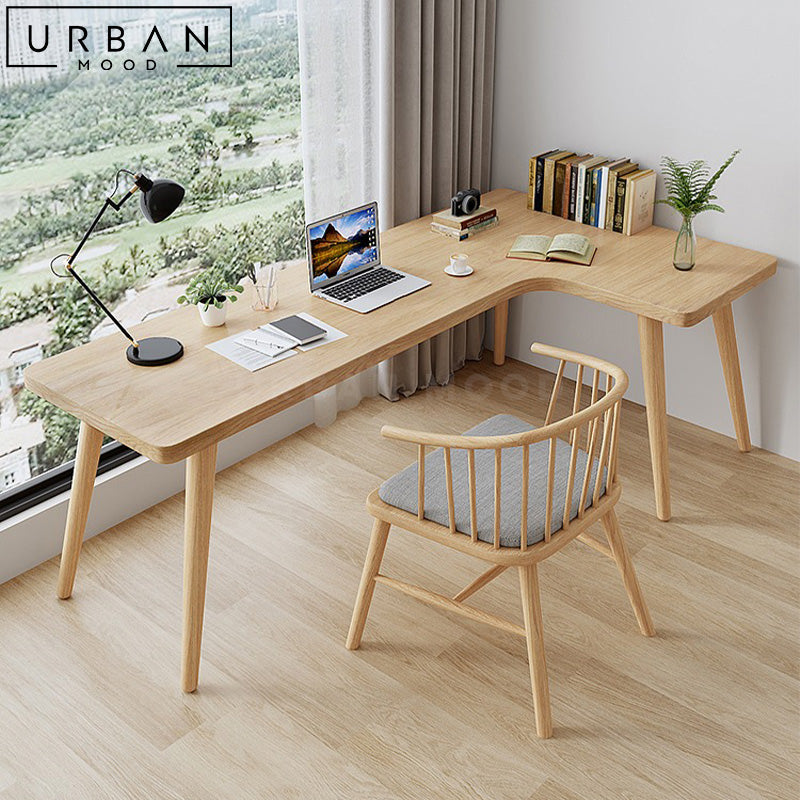 DEWITT Scandinavian Solid Wood Study Table