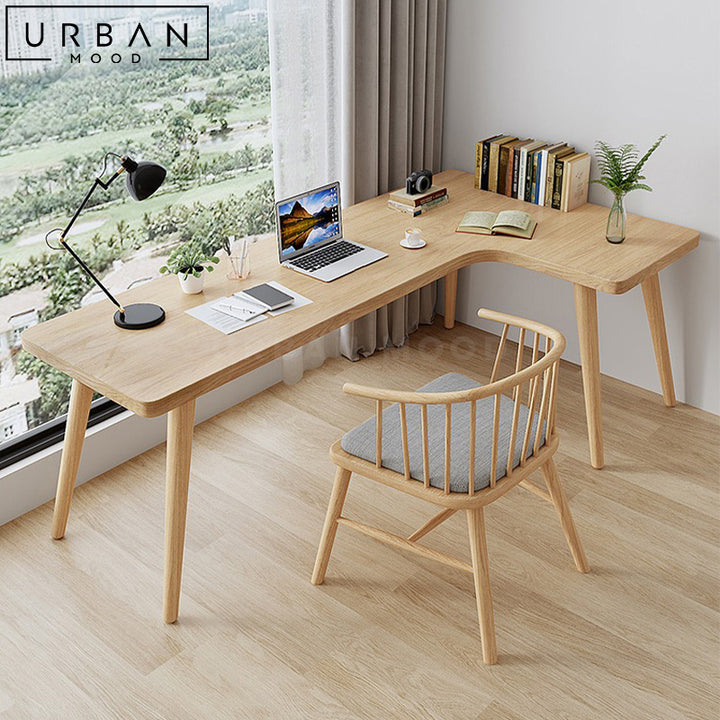 DEWITT Scandinavian Solid Wood Study Table