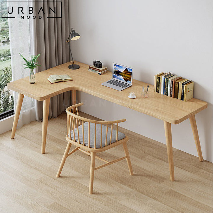 DEWITT Scandinavian Solid Wood Study Table