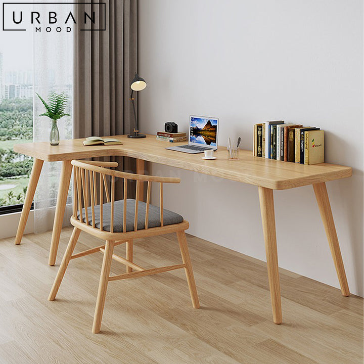 DEWITT Scandinavian Solid Wood Study Table