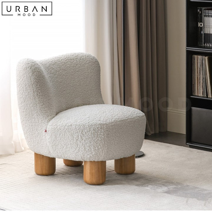 DOCHER Japandi Boucle Leisure Chair