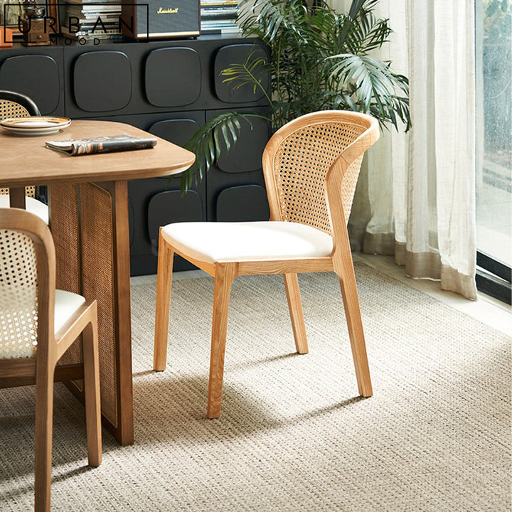 DOUGLAS Rustic Rattan Dining Chair (Set of 2)
