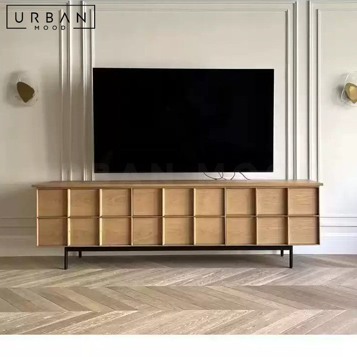 ZIRAN Modern Solid Wood TV Console