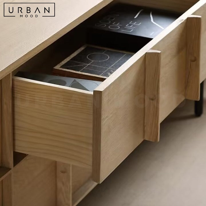 ZIRAN Modern Solid Wood TV Console