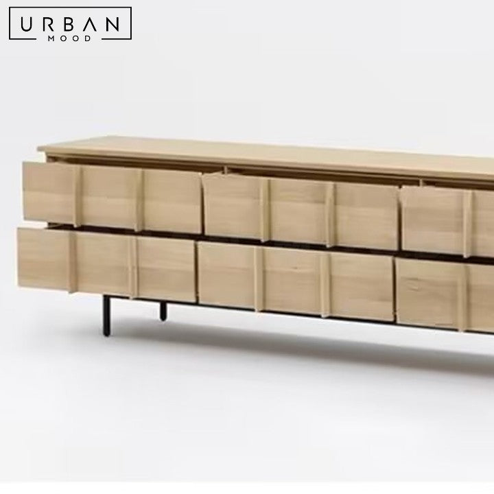 ZIRAN Modern Solid Wood TV Console