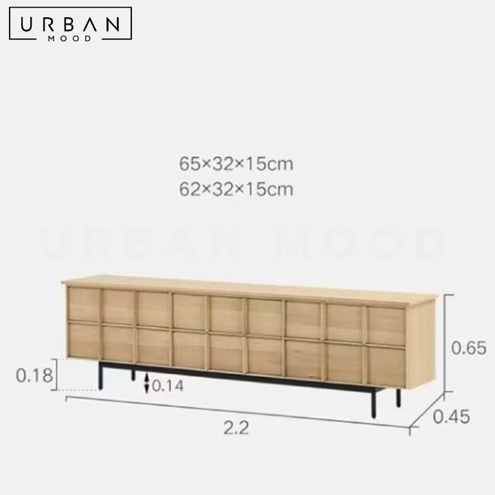 ZIRAN Modern Solid Wood TV Console