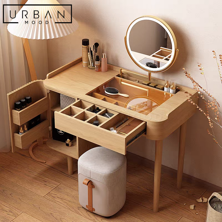 DIXON Rustic Solid Wood Vanity Table