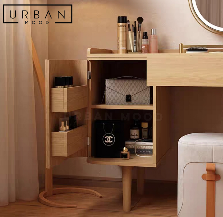 DIXON Rustic Solid Wood Vanity Table