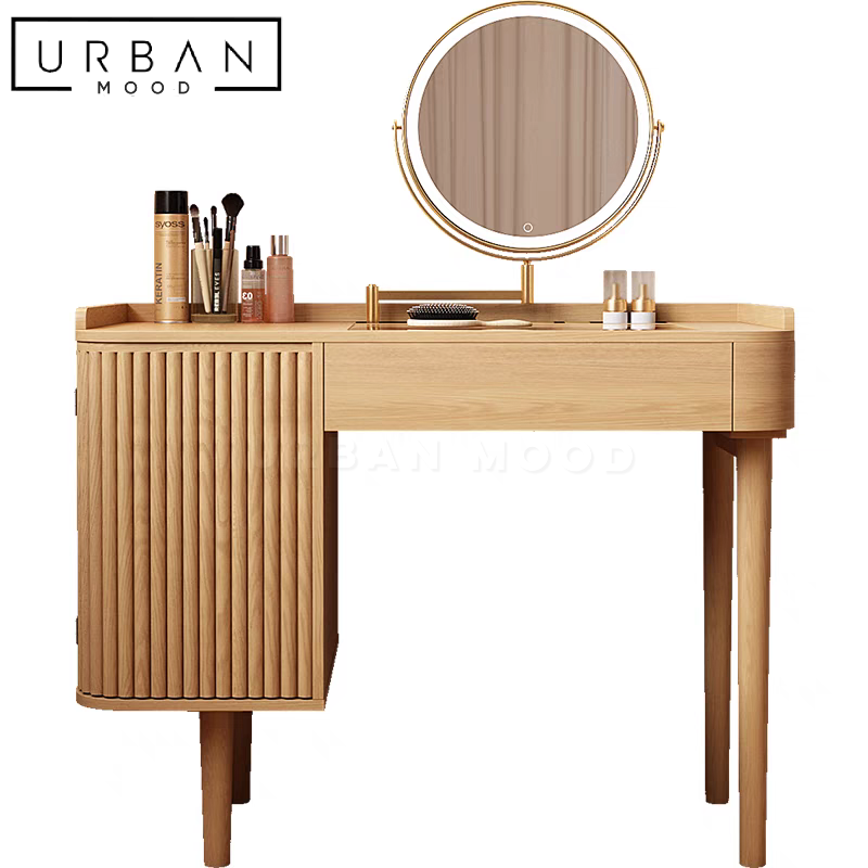 DIXON Rustic Solid Wood Vanity Table
