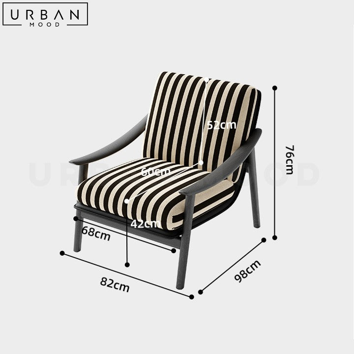 EMILIA Vintage Solid Wood Leisure Chair