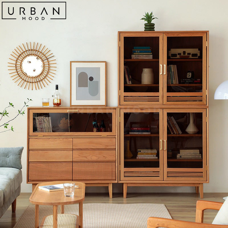 ERMA Modern Solid Wood Display Cabinet