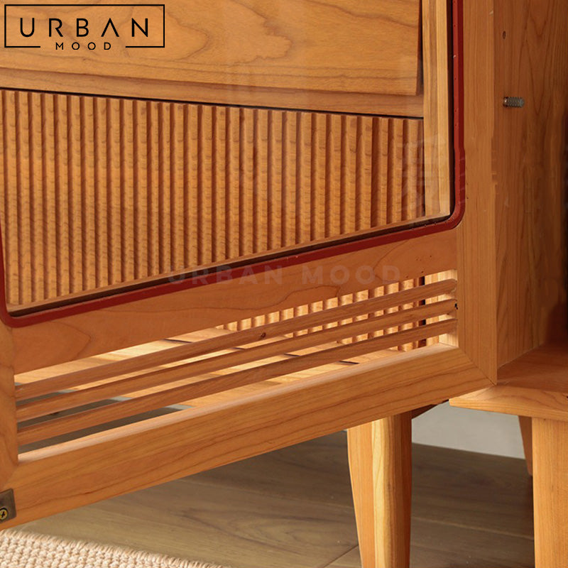 ERMA Modern Solid Wood Display Cabinet