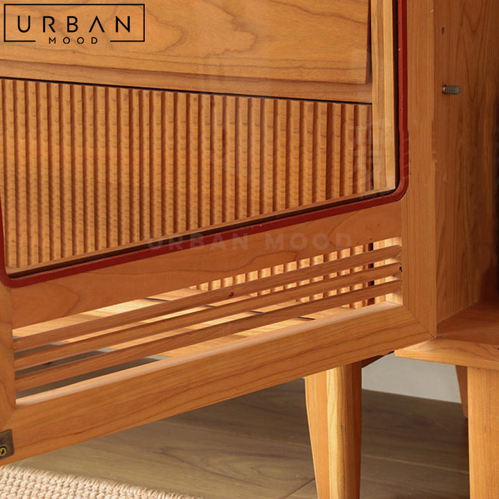 ERMA Modern Solid Wood Display Cabinet