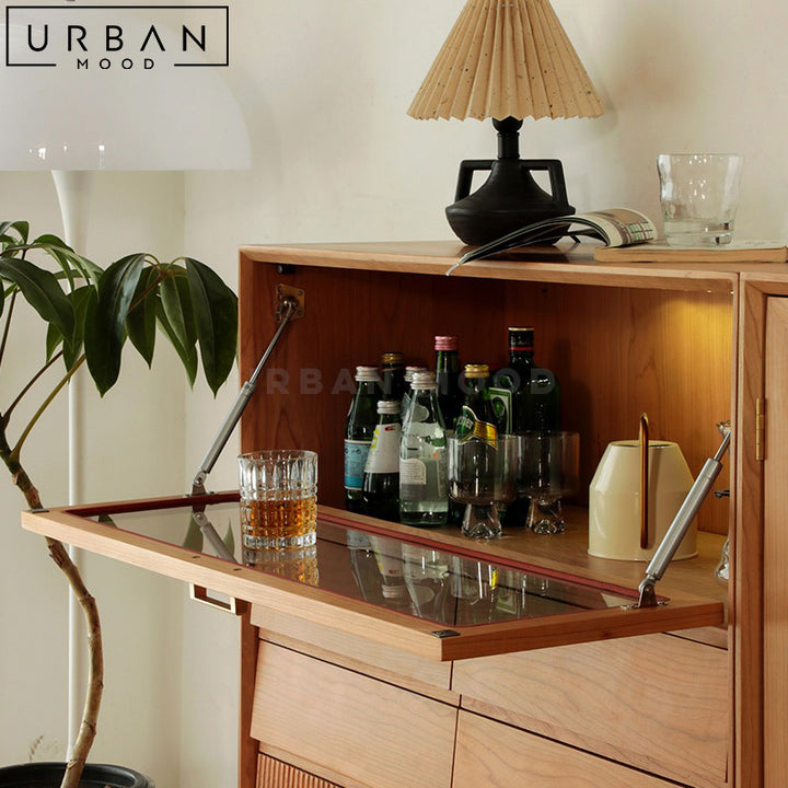 ERMA Modern Solid Wood Display Cabinet