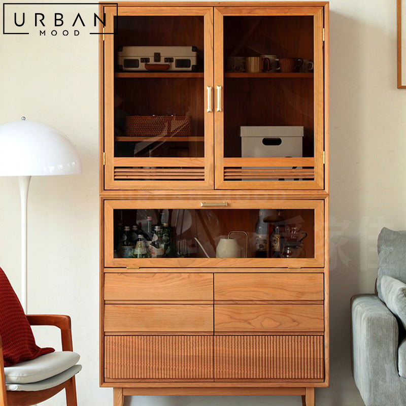 ERMA Modern Solid Wood Display Cabinet