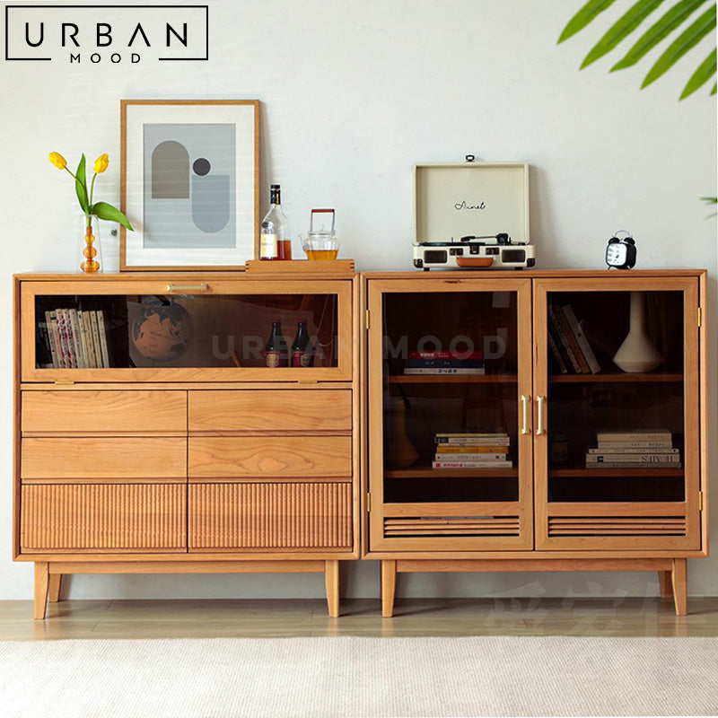 ERMA Modern Solid Wood Display Cabinet