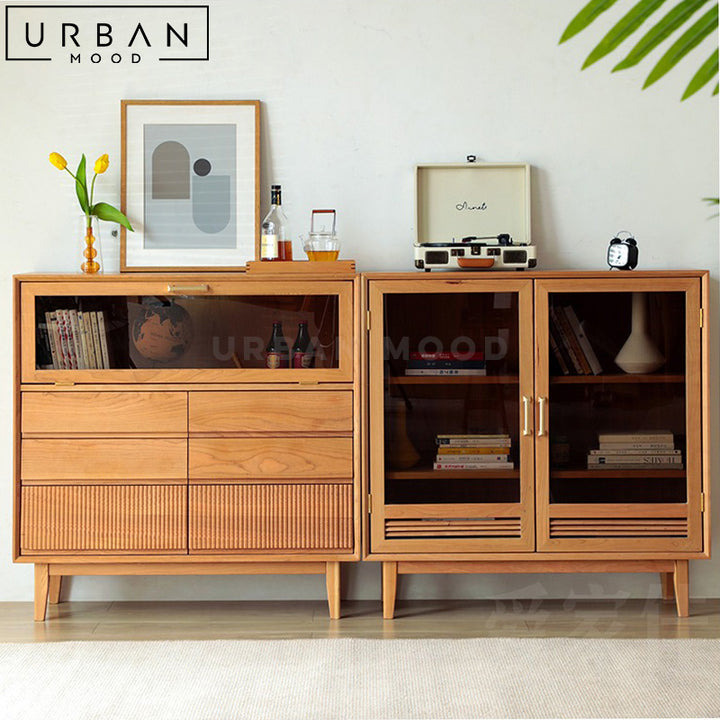 ERMA Modern Solid Wood Display Cabinet