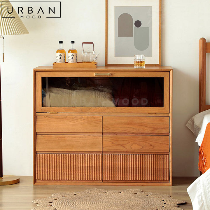 ERMA Modern Solid Wood Display Cabinet
