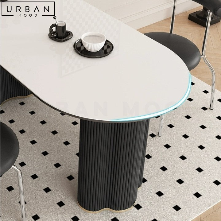 FAUSTINE Modern Extendable Sintered Stone Dining Table