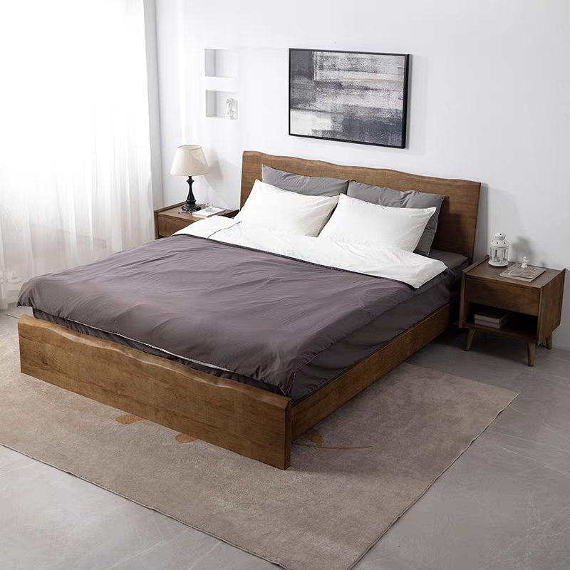FRIKYA Rustic Solid Wood Bedframe